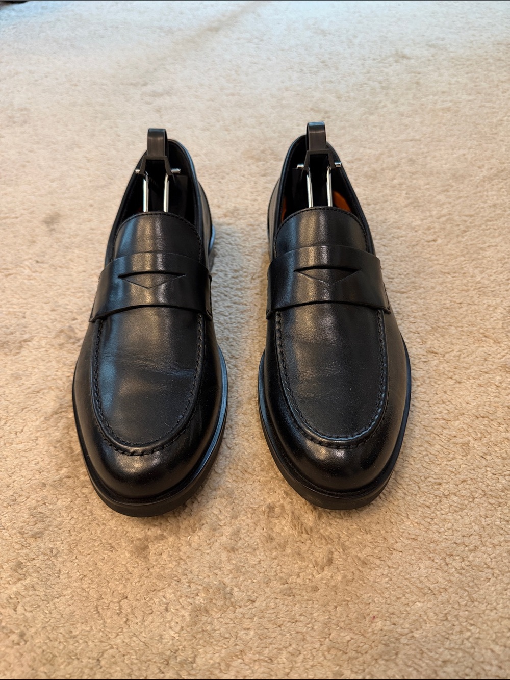 Rockport Black Leather Penny Loafers